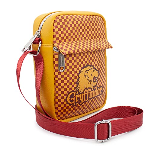 Buckle Down Harry Potter Bag, Cross Body, Gryffindor, Checker, Vegan Leather