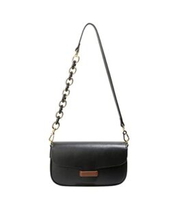 yxbqueen black crossbody purse chain womens crossbody handbag leather shoulder bag purse handbag crossbody shoulder evening bag satchel