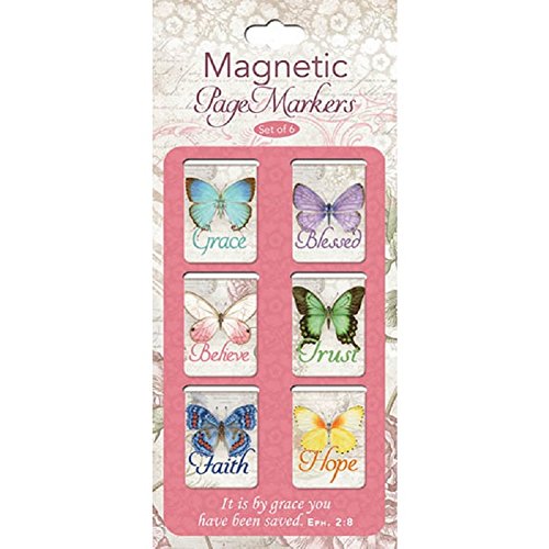 Butterfly Blessings Magnetic Pagemarker Bookmark (Set of 6) Small