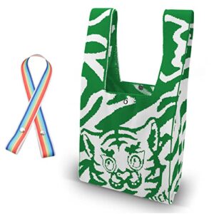 fashionable-bags-shopping-totes with buttons pouch fabric foldable bags cute animial bags washable cat dolphin