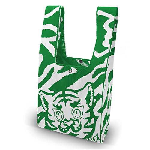 Fashionable-Bags-Shopping-Totes with Buttons Pouch Fabric Foldable Bags Cute Animial Bags Washable Cat Dolphin