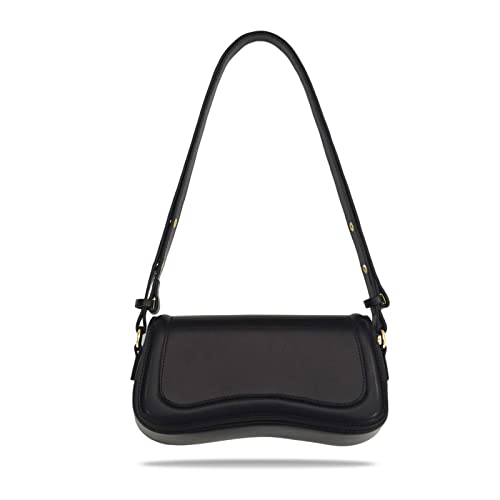 Zengmei Shoulder bag, Designer Bag, Saddle Purse for Women Female Girl (8-Black saddle)