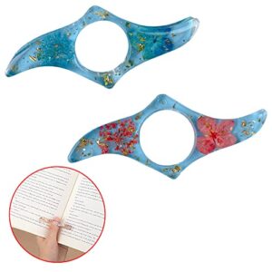 2pcs book opener holder thumb dried flower resin book page holder thumb book holder reading accessories for book lovers