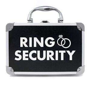 the ring legend ring security ring bearer briefcase with padded slits to hold rings – ring bearer gifts – wedding ring security case for kids – special agent ring bearer box boys security