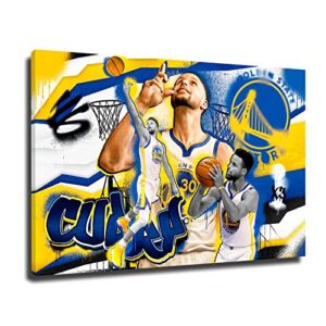 stephen curry poster basketball posters 2022 super star poster canvas wall art decoration for living room noucan (16×24 no framed,a)