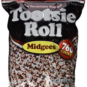 Tootsie Roll Midgees Candy 5 Pound Value Bag 760 Pieces