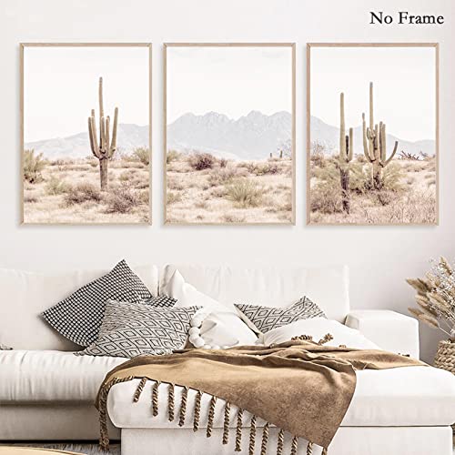 Sonoran Desert Landscape Wall Art Cactus Wall Art Decor Saguaro Cactus Pictures Wall Art Cactus Canvas Prints Cactus Artwork Cactus for Wall Cactus Painting for Home Room Decor 16x24x3 Inch Unframed