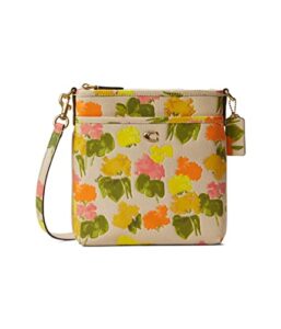 coach floral printed leather kitt multi one size