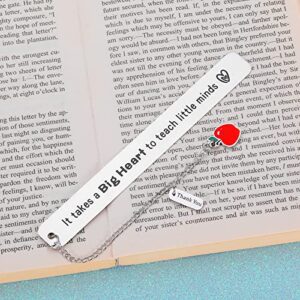 Teacher Appreciation Gifts for Women Men Teacher Appreciation Gifts in Bulk Thank You Gifts for Teachers It Takes A Big Heart Bookmark Teacher Gifts from Student Graduation Retirement Gift for Teacher