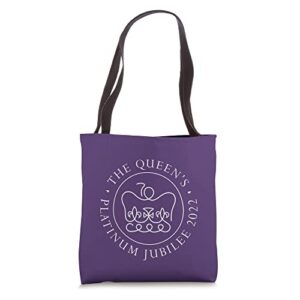 her majesty official emblem – the queen’s platinum jubilee tote bag