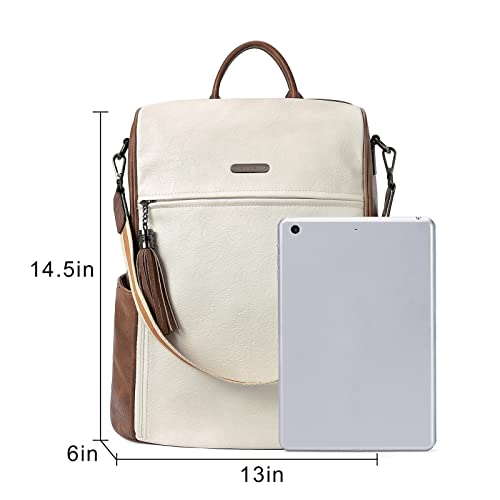 CLUCI Backpack Purse for Women Bookbag Purses Leather Large Travel Convertible Ladies Casual Daypack Shoulder Bag