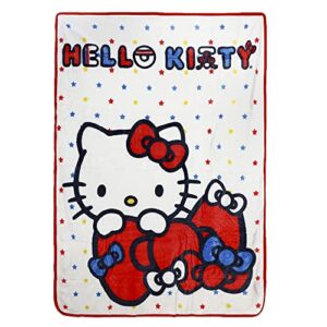 Bioworld Hello Kitty Stars and Bows 48 x 60 Throw Blanket