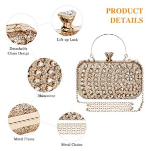 UBORSE Women Clutch Bag Glitter Rhinestone Evening Bag Elegant Evening Purse for Women Wedding Party Purse Handbag