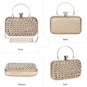 UBORSE Women Clutch Bag Glitter Rhinestone Evening Bag Elegant Evening Purse for Women Wedding Party Purse Handbag