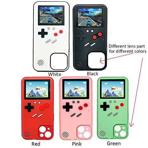 Playable Game Case for iPhone 12 Pro, Retro Gameboy Case for Men and Women, Handheld Gaming Case for iPhone 12 Pro with Built-in Games White