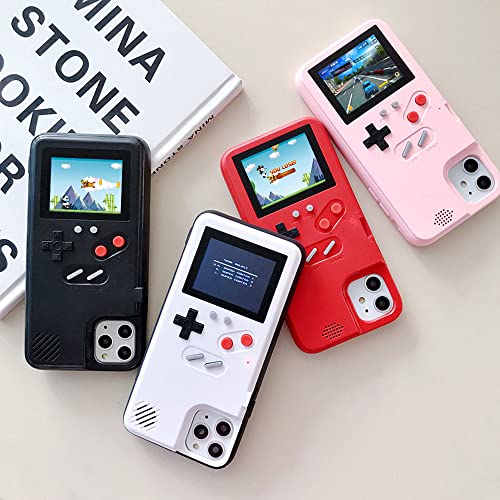 Playable Game Case for iPhone 12 Pro, Retro Gameboy Case for Men and Women, Handheld Gaming Case for iPhone 12 Pro with Built-in Games White