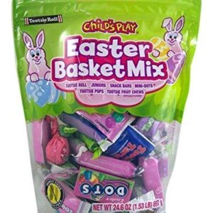 Tootsie Roll Childs Play Easter Basket Bulk Individually Wrapped Candy Assortment Mix in Resealable Bag, 24.48 oz