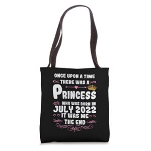 once upon a time there was a princess. july 2022 birthday tote bag