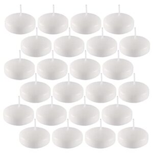 jheng 2inch 24 pack floating candles unscented discs for wedding, pool party, holiday & home decor
