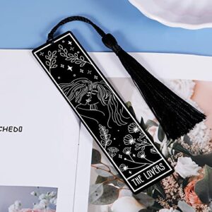 Tarot Bookmark Book Lovers Birthday Gifts for Women Men Bookmarks with Tassels for Friend Bookish Daughter Female Christmas Gifts for Kids Teenage Girls Her Stocking Stuffers Book Club Gift Bookmarker