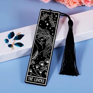 Tarot Bookmark Book Lovers Birthday Gifts for Women Men Bookmarks with Tassels for Friend Bookish Daughter Female Christmas Gifts for Kids Teenage Girls Her Stocking Stuffers Book Club Gift Bookmarker