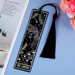 Tarot Bookmark Book Lovers Birthday Gifts for Women Men Bookmarks with Tassels for Friend Bookish Daughter Female Christmas Gifts for Kids Teenage Girls Her Stocking Stuffers Book Club Gift Bookmarker