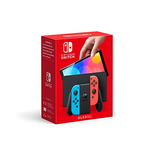 Nintendo Switch (OLED Model) - Neon Blue/Neon Red (European Version)