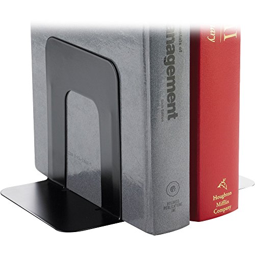 Business Source Heavy-Gauge Steel Book Supports, 4-3/4"x5-1/4"x5", 2/Pair (42550)