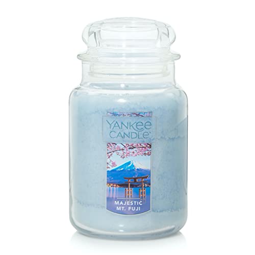 Yankee Candle Majestic Mt. Fuji Large Jar Candle,Light Blue,14 Inch