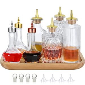 bitters bottle – set of 7 glass dash bottle decorative bottles with dasher top perfect for bartender home bar cocktail