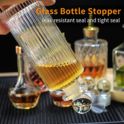 Bitters Bottle - Set of 7 Glass Dash Bottle Decorative Bottles with Dasher Top Perfect for Bartender Home Bar Cocktail