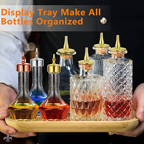 Bitters Bottle - Set of 7 Glass Dash Bottle Decorative Bottles with Dasher Top Perfect for Bartender Home Bar Cocktail