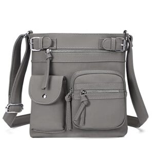 kl928 crossbody bags for women shoulder purses and handbags (grey)