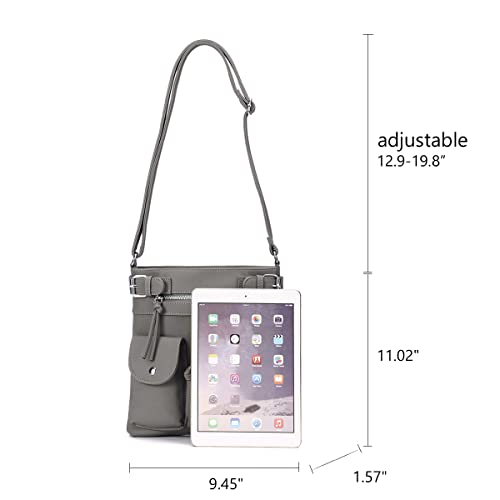 KL928 Crossbody Bags for Women Shoulder Purses and Handbags (grey)