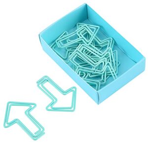 12pcsshape paper clips metal funny document clips for school office bookmark marking organizing stationery supplies(light blue)