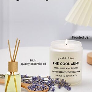 Aunt Gifts from Niece, Nephew- Birthday Gifts for Aunt, Best Aunt Ever Gifts, Funny Cool Aunt Gift, Lavender Scented Candles (7oz)