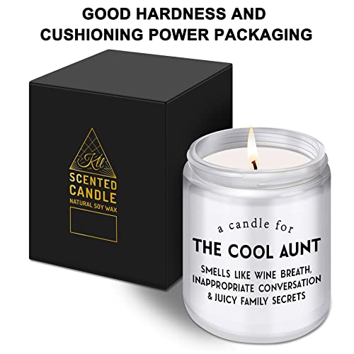 Aunt Gifts from Niece, Nephew- Birthday Gifts for Aunt, Best Aunt Ever Gifts, Funny Cool Aunt Gift, Lavender Scented Candles (7oz)