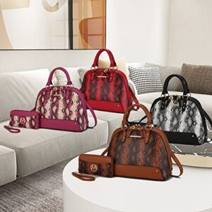 MKF Collection Satchel Bag for Women & Wristlet Wallet Purse, Top Handle Tote, Shoulder Handbag