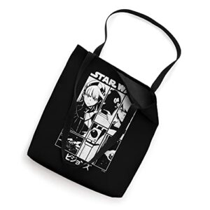 Star Wars Visions The Twins Black And White Panels Tote Bag