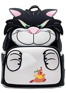 loungefly x lasr exclusive disney cinderella lucifer cosplay mini backpack – fashion cosplay disneybound cute backpacks, black