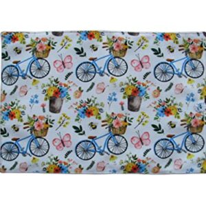 Book Sleeve Cover , Fabric Novel for Adult Books Cover for Paperback, Bicycle Pattern Washable Book Protector - 5.5 x 8.2 x 1.6 Padded Case for Novel