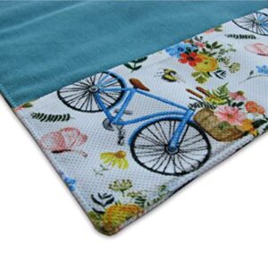 Book Sleeve Cover , Fabric Novel for Adult Books Cover for Paperback, Bicycle Pattern Washable Book Protector - 5.5 x 8.2 x 1.6 Padded Case for Novel