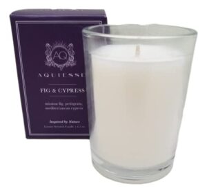 aquiesse boxed 6.5 oz single wick candle (fig & cypress)