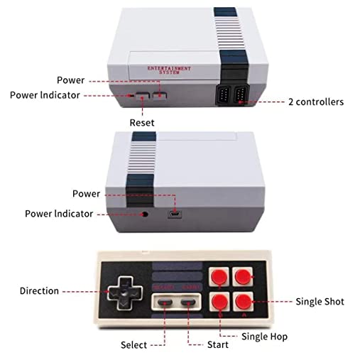 Classic Mini Retro Game Console,Game System Built-in 620 Video Games And 2 Controllers,8-Bit Av and HDMI HD Output,Classic Rerto Toys Gifts for Kids.