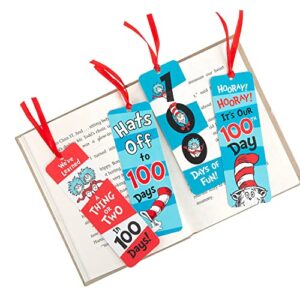 dr. seuss 100th day motivational bookmarks – 48 pieces