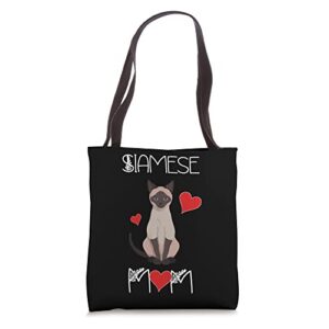 siamese mom cat loving apparel siamese cat tote bag