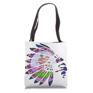 chickasaw nation | indigenous | native american headdress tote bag