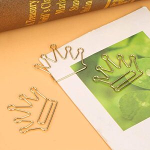 10pcs Creative Crown Bookmark Paper Clips Document Organizing Clip Stationery Supplies