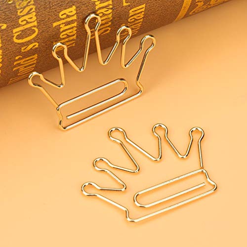 10pcs Creative Crown Bookmark Paper Clips Document Organizing Clip Stationery Supplies