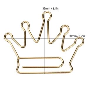 10pcs Creative Crown Bookmark Paper Clips Document Organizing Clip Stationery Supplies